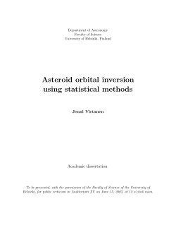 Asteroid orbital inversion using statistical methods