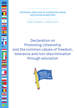 Declaration on Promoting citizenship and the common values of