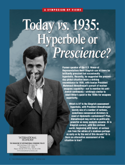 Hyperbole or Prescience? - The International Economy