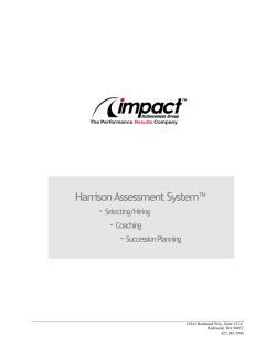 Harrison Assessment System