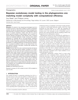 Bayesian evolutionary model testing in the phylogenomics era