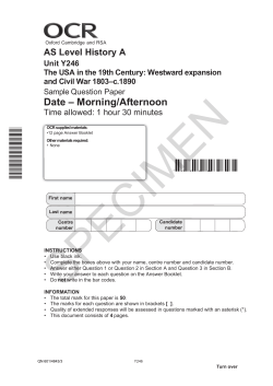 The USA in the 19th century: Westward expansion and Civil