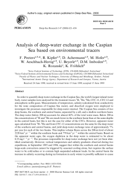 Analysis of deep-water exchange in the Caspian Sea based on
