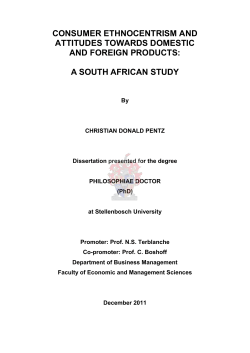 consumer ethnocentrism and attitudes towards domestic and foreign