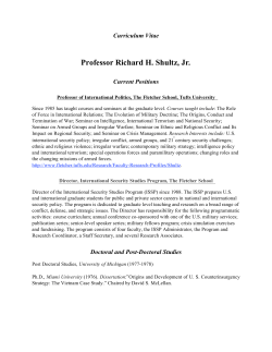 Professor Richard H. Shultz, Jr.