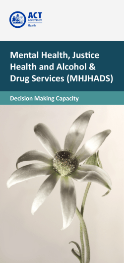 Decision Making Capacity - ACT Health