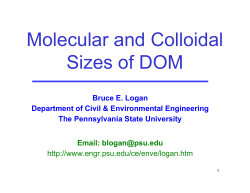Molecular and Colloidal Sizes of DOM