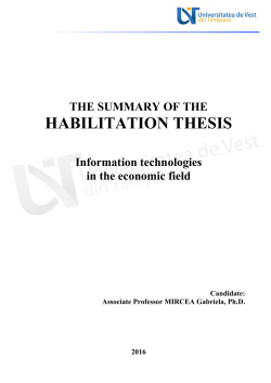 habilitation thesis