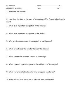 1. What are the Pampas? 2. How does the land to the east of the