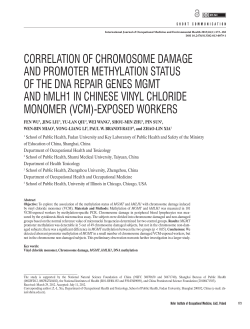 CORRELATION OF CHROMOSOME DAMAGE AND PROMOTER