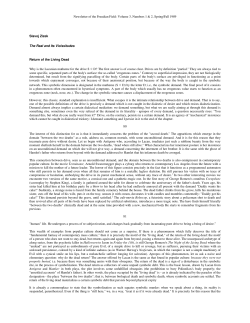 The Real and Its Vicissitudes / Slavoj Zizek