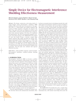 Simple Device for Electromagnetic Interference Shielding