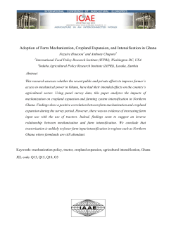 Adoption of Farm Mechanization, Cropland