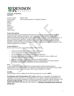 EMLS 101R, Oral Communication for Academic Purposes