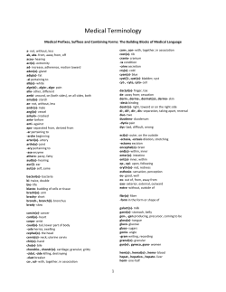 Medical Terminology