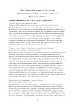 here - Early Modern Merchants as Collectors