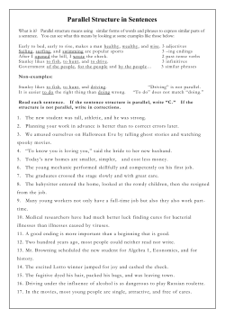 Parallel Structure in Sentences