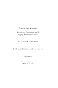 Marshall, Margaret H. - The Tanner Lectures on Human Values