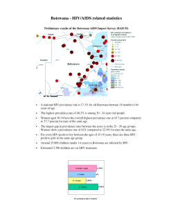 Botswana - HIV/AIDS related statistics