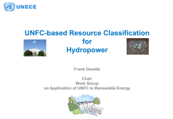UNFC-based Resource Classification for Hydropower