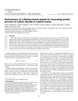 Performance of CO2 optode - Aanderaa Data Instruments AS