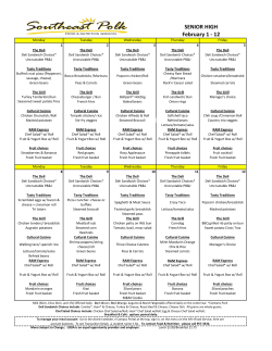 SENIOR HIGH February 1 - 12 - Southeast Polk Community School