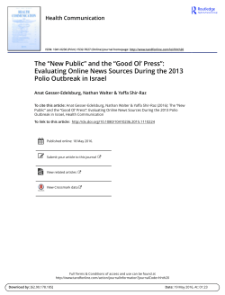 The &ldquo;New Public&rdquo; and the &ldquo;Good Ol` Press&rdquo;: Evaluating Online News