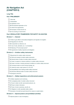 Air Navigation Act (CHAPTER 6) - Civil Aviation Authority of Singapore
