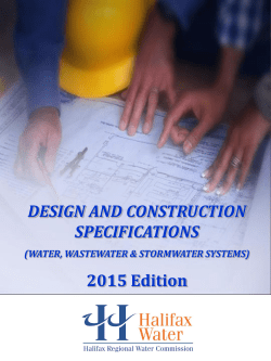 DESIGN AND CONSTRUCTION SPECIFICATIONS