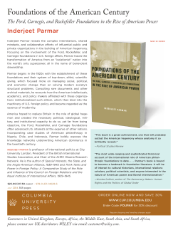 Foundations of the American Century The Ford, Carnegie, and