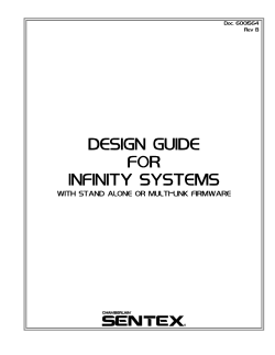 design guide for infinity systems with stand alone or multi