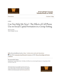 Can You Help Me Now?: The Effects of Cell Phone Use on Social
