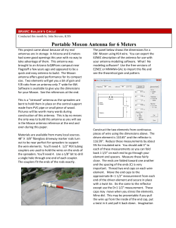 Portable Moxon Antenna for 6 Meters