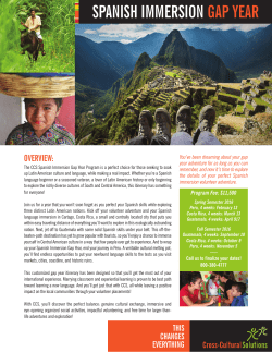 spanish immersion gap year - Cross
