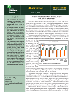 The Economic Impact Of Iceland`s Volcanic Eruption
