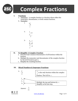 Complex Fractions