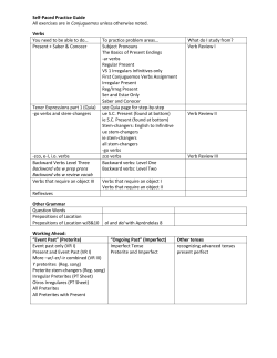 Self-Paced Practice Guide All exercises are in Conjuguemos