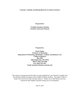 Consumer Attitudes and Buying Behavior for Home Furniture