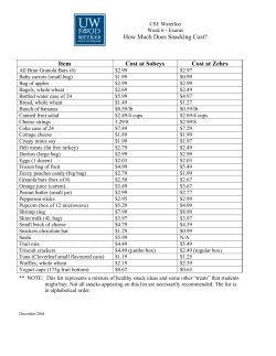 Item Cost at Sobeys Cost at Zehrs How Much Does