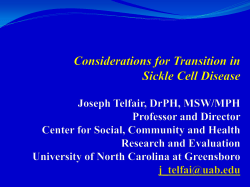 Considerations for Transition in Sickle Cell Disease