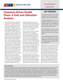 Consumer-Driven Health Plans: A Cost and Utilization Analysis