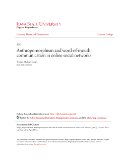 Anthropomorphism and word-of-mouth communication in online