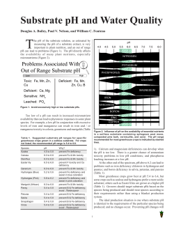 Substrate pH and Water Quality - North Carolina Cooperative