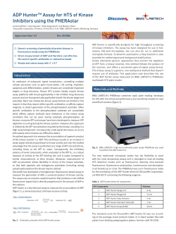 ADP HunterTM Assay for HTS of Kinase Inhibitors using the