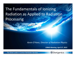 The Fundamentals of Ionizing Radiation as Applied to