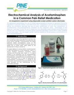 Cyclic Voltammetry of Acetaminophen