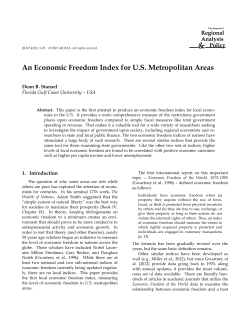 An Economic Freedom Index for US Metropolitan Areas