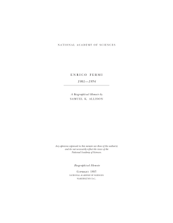 Enrico Fermi - National Academy of Sciences