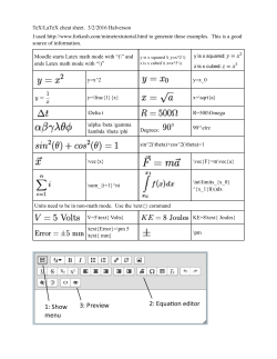 Tex/Latex Cheat sheet (with answers)