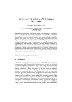 On Tools for Network Motif Finding - Bio-Grid